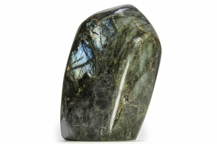 Flashy, Free-Standing Polished Labradorite - Madagascar #268101